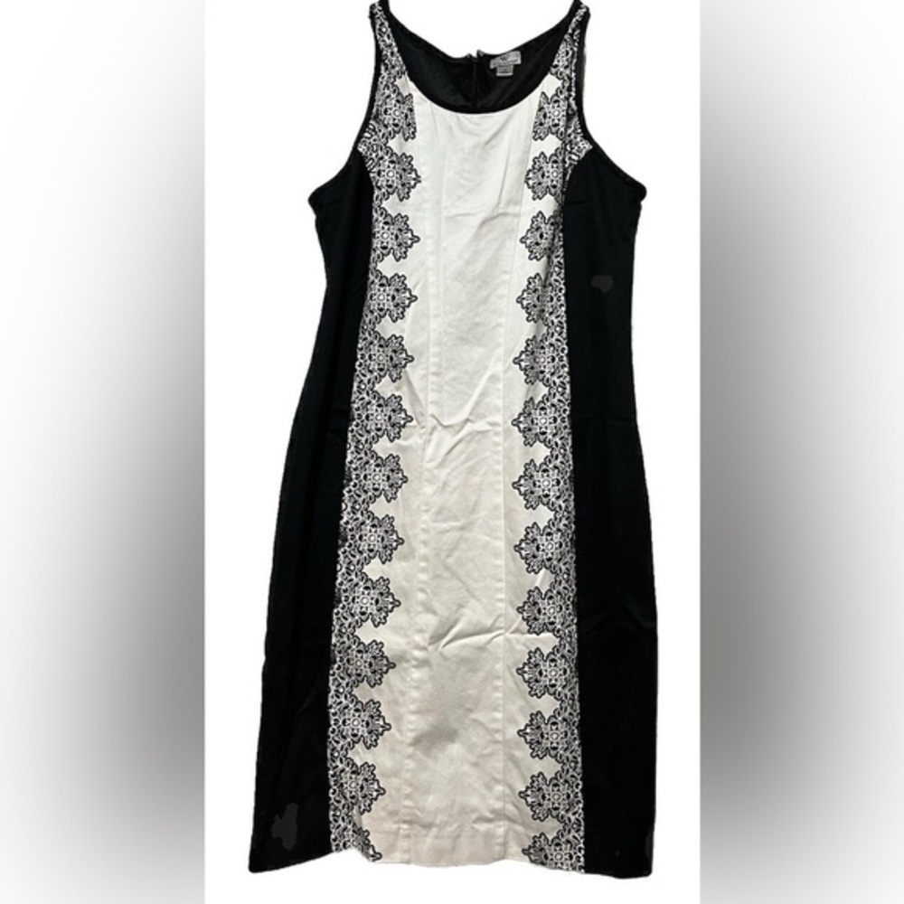 Worthington Black and White Sleeveless Dress